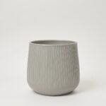 Doniczka ceramiczna Obrót Poziomy perłowa mokka