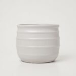 Doniczka ceramiczna Kropla granit szara