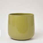 Doniczka ceramiczna Obrót Pionowy matowa cytryna