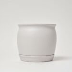 Doniczka ceramiczna Obrót Poziomy matowa cytryna