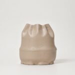Doniczka ceramiczna Obrót Poziomy matowa bursztynowa