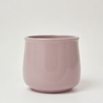 Doniczka ceramiczna Plaster miodu granitowa szara